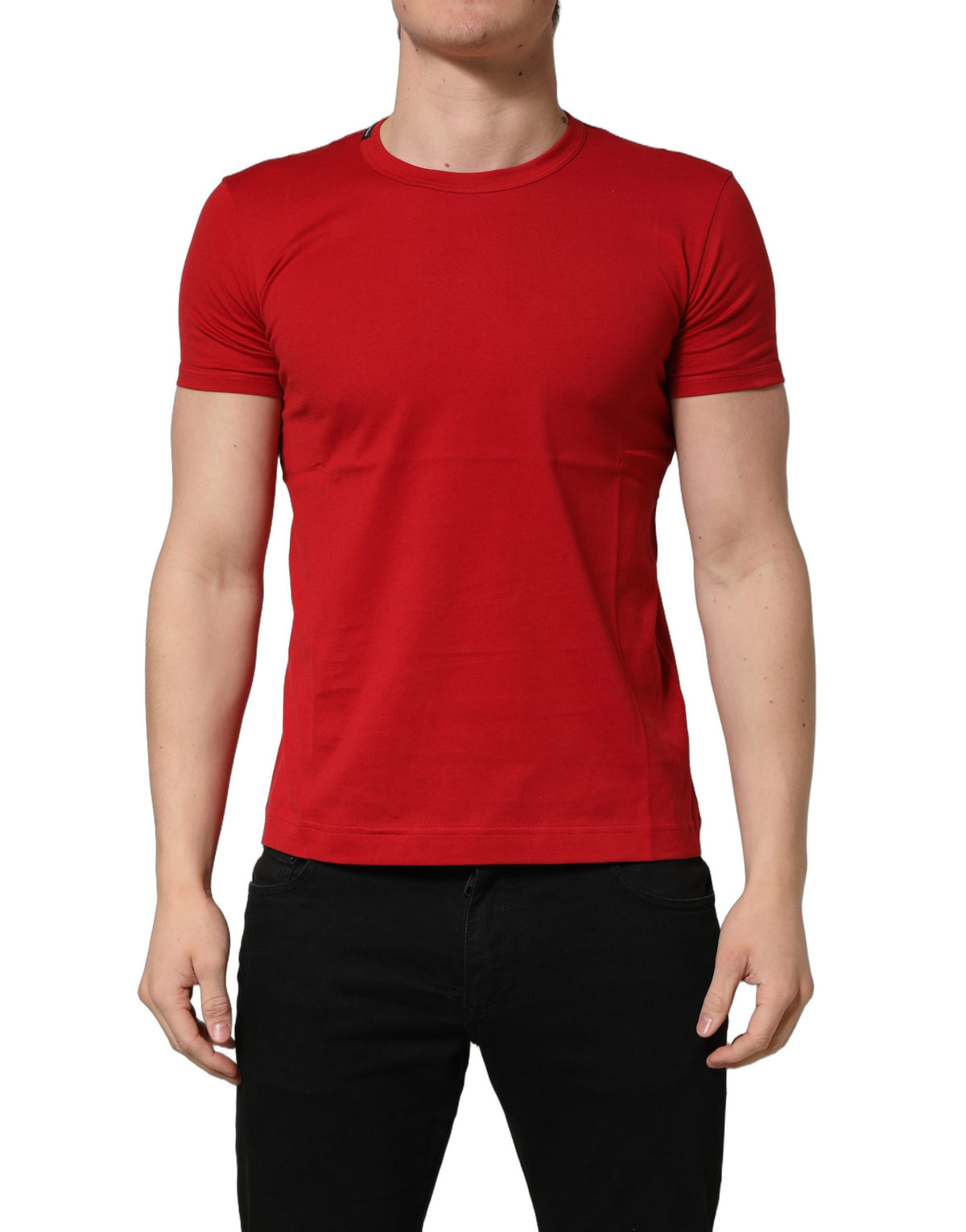 Dolce & Gabbana T-shirt Girocollo in Cotone Rosso Goodluck 2023