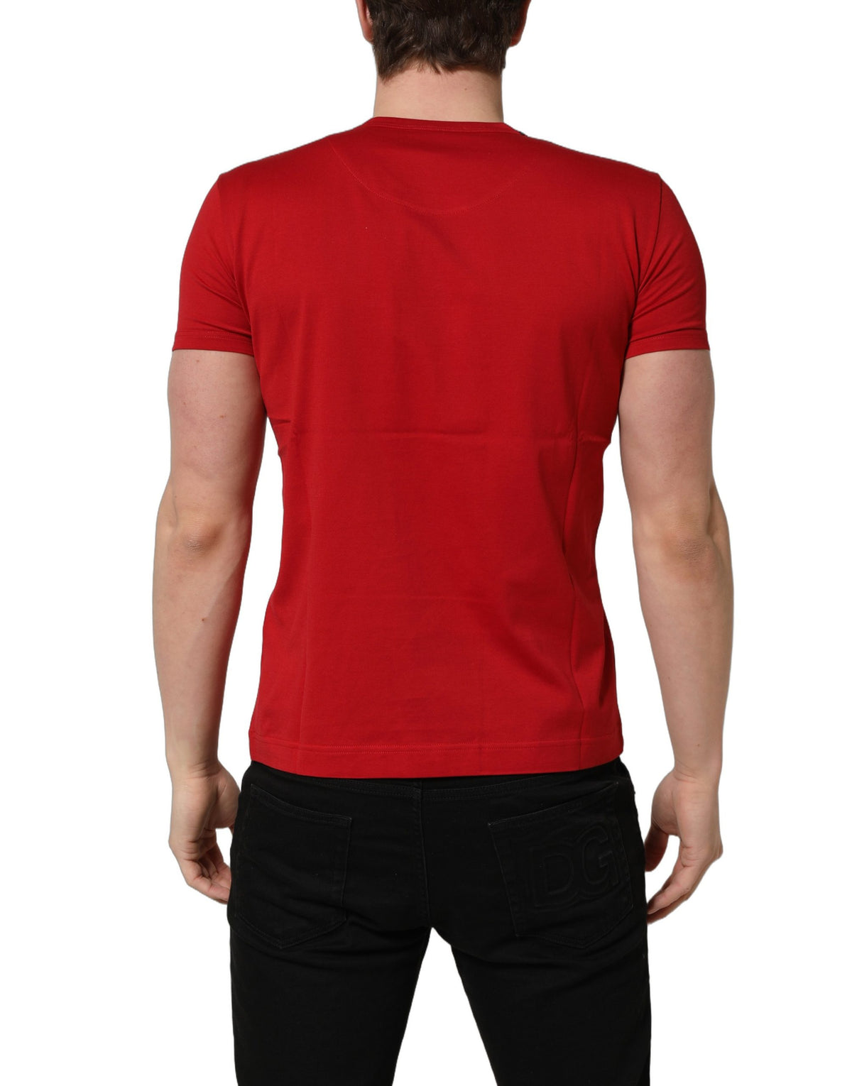 Dolce & Gabbana T-shirt Girocollo in Cotone Rosso Goodluck 2023
