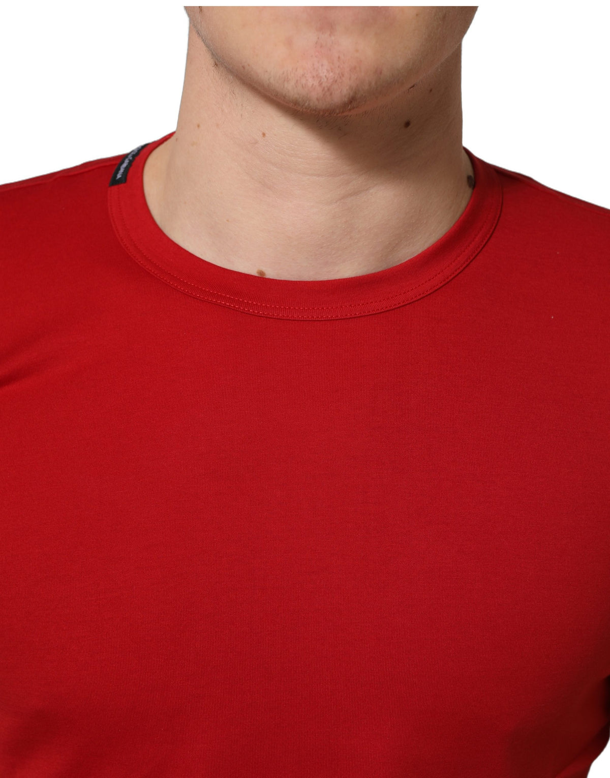 Dolce & Gabbana T-shirt Girocollo in Cotone Rosso Goodluck 2023