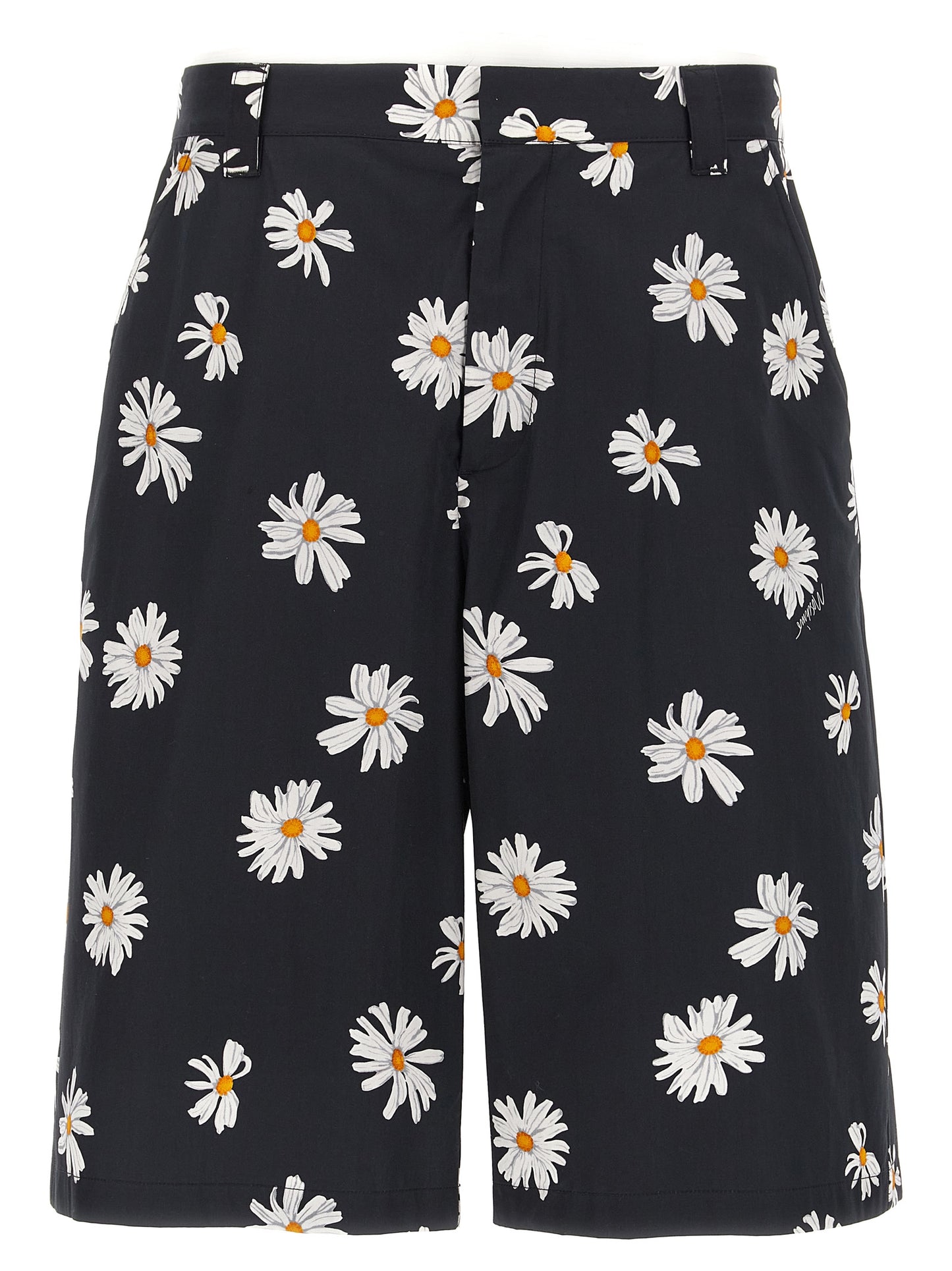Moschino Black Cotton Bermuda Shorts