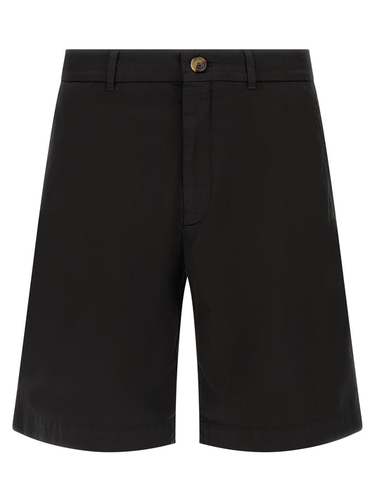 Brunello Cucinelli Black Cotton Bermuda Shorts