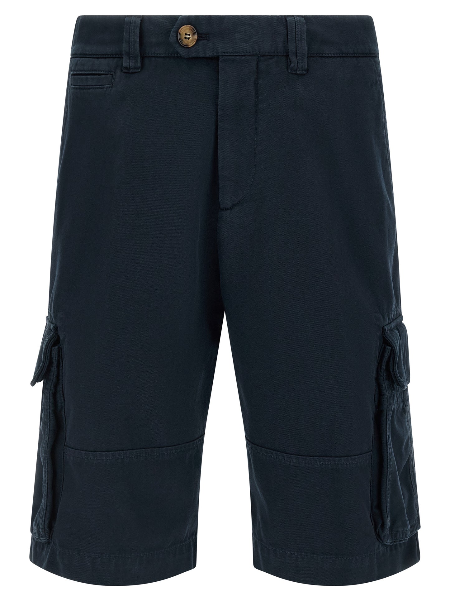 Brunello Cucinelli Blue Cotton Bermuda Shorts