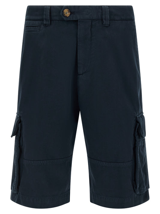 Brunello Cucinelli Blue Cotton Bermuda Shorts