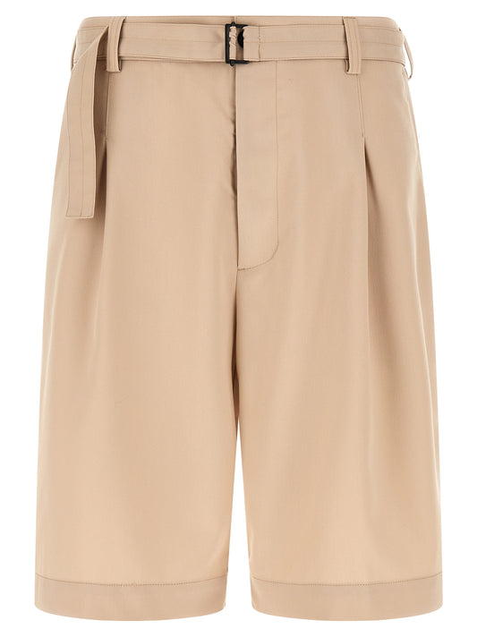 CELLAR DOOR Beige Polyester Bermuda Shorts