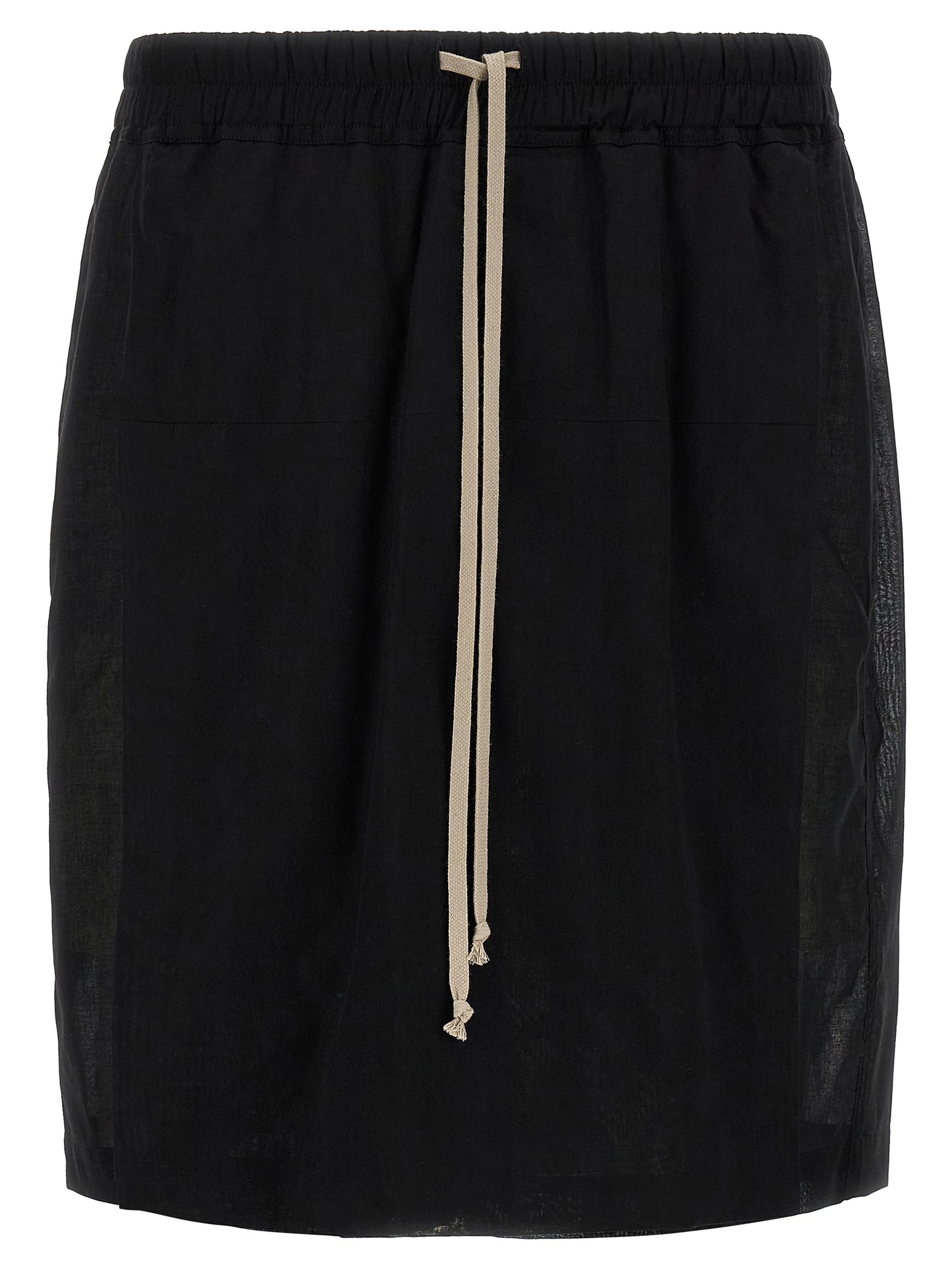 Rick Owens Black Cotton Bermuda Shorts
