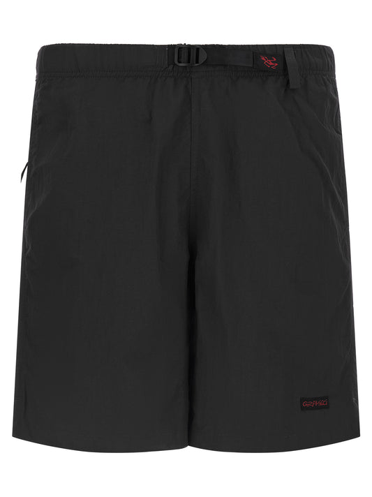 Gramicci Zwarte Nylon Bermuda Korte Broek