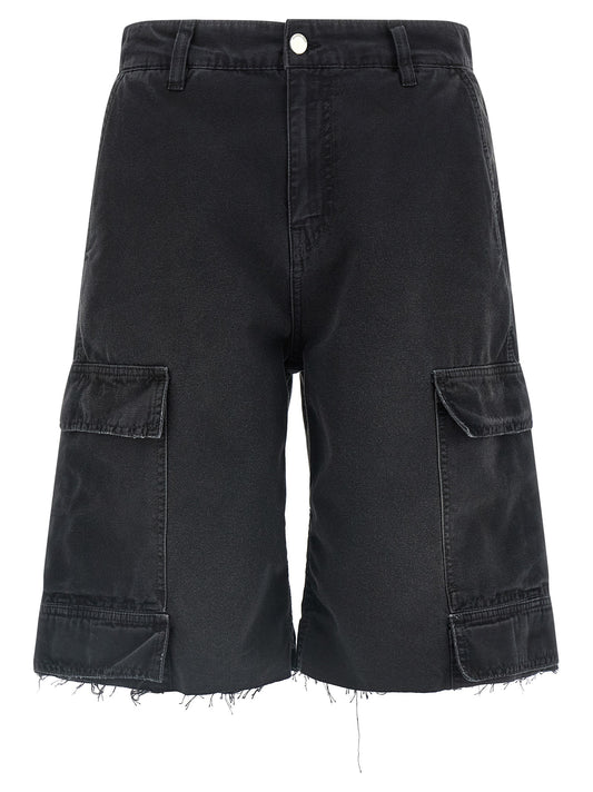 44 Label Group Zwarte Katoenen Bermuda Shorts