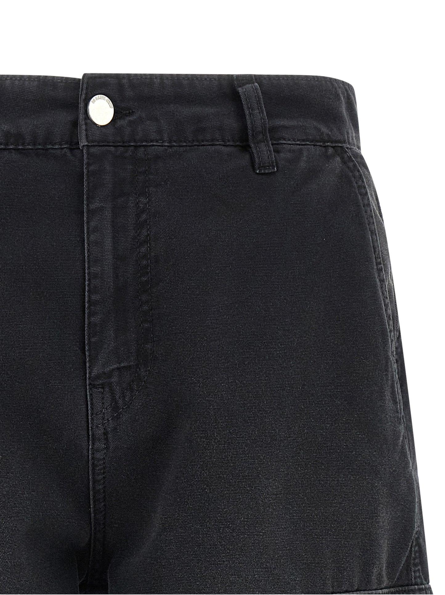 44 Label Group Black Cotton Bermuda Shorts