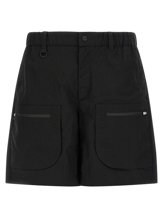 LAMINAR Black Polyamide Bermuda Shorts