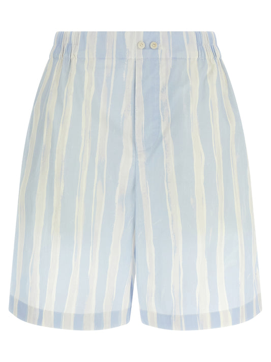 Jacquemus Blue Linen Bermuda Shorts