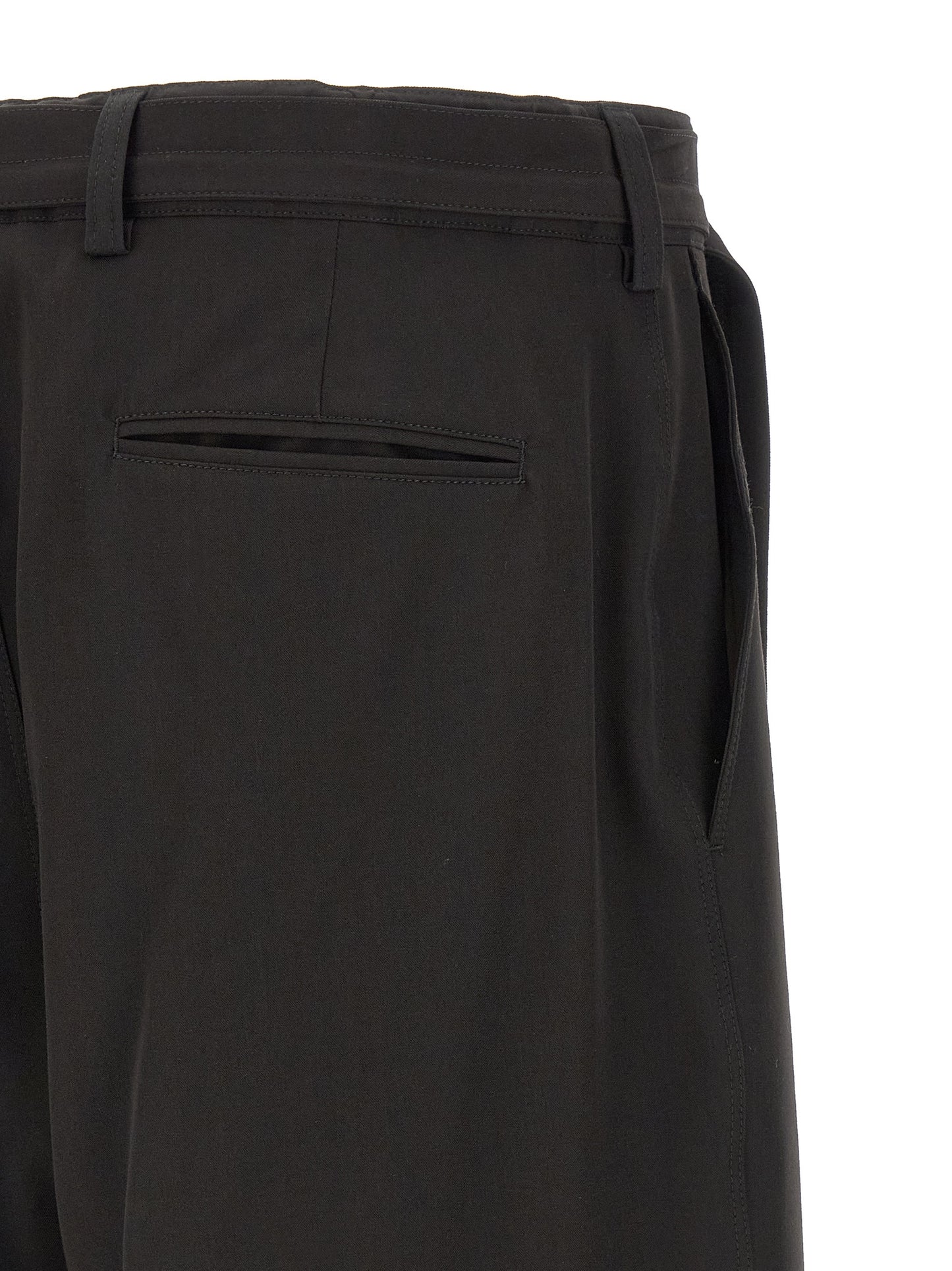 CELLAR DOOR Black Polyester Bermuda Shorts