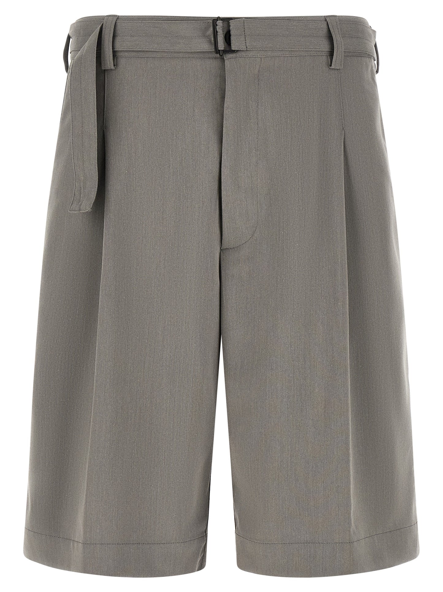 CELLAR DOOR Gray Polyester Bermuda Shorts