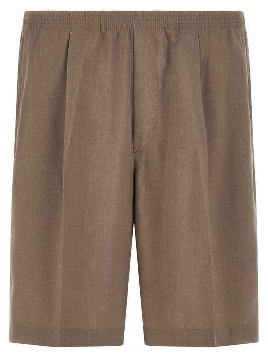 CELLAR DOOR Brown Polyester Bermuda Shorts