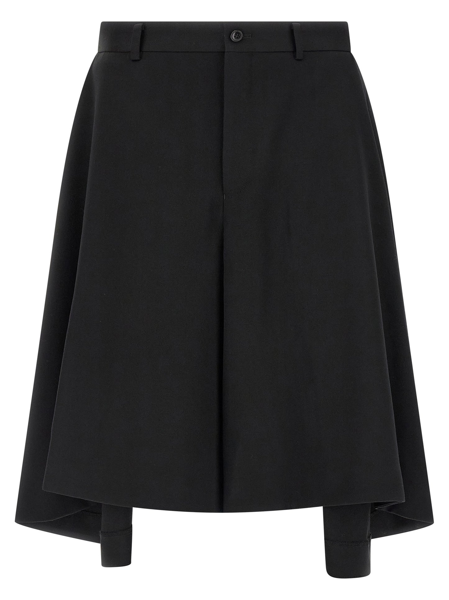 Comme Des Garçons Black Wool Bermuda Shorts