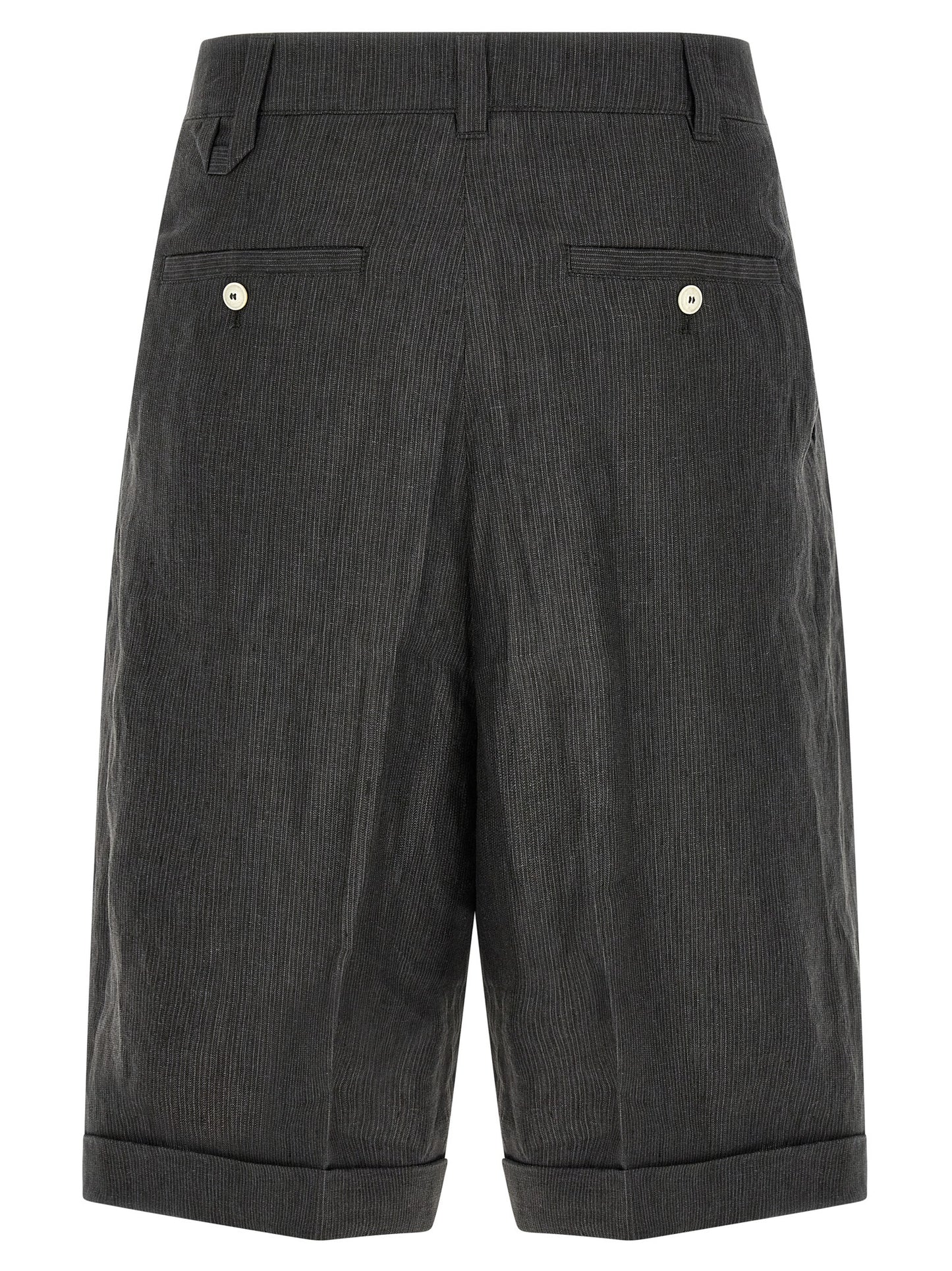 Jacquemus Gray Linen Bermuda Shorts