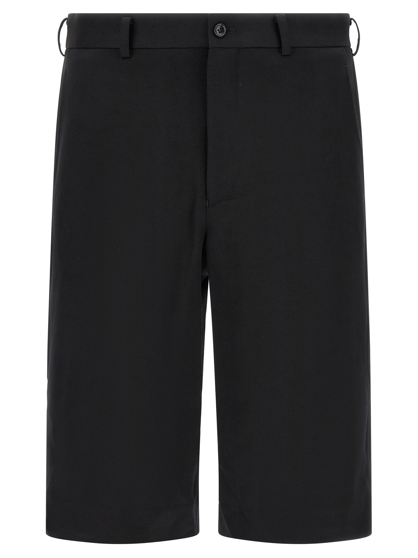 Comme Des Garçons Black Wool Bermuda Shorts