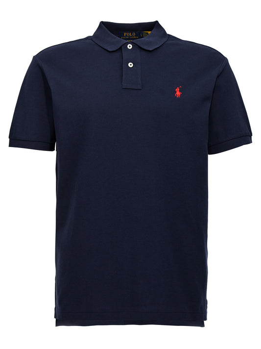 Polo Ralph Lauren Blaues Polohemd aus Baumwolle