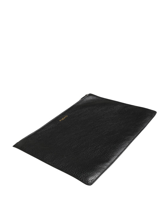 Dolce & Gabbana Schwarze #DGFamily Embellished Leather Clutch Borse Tasche