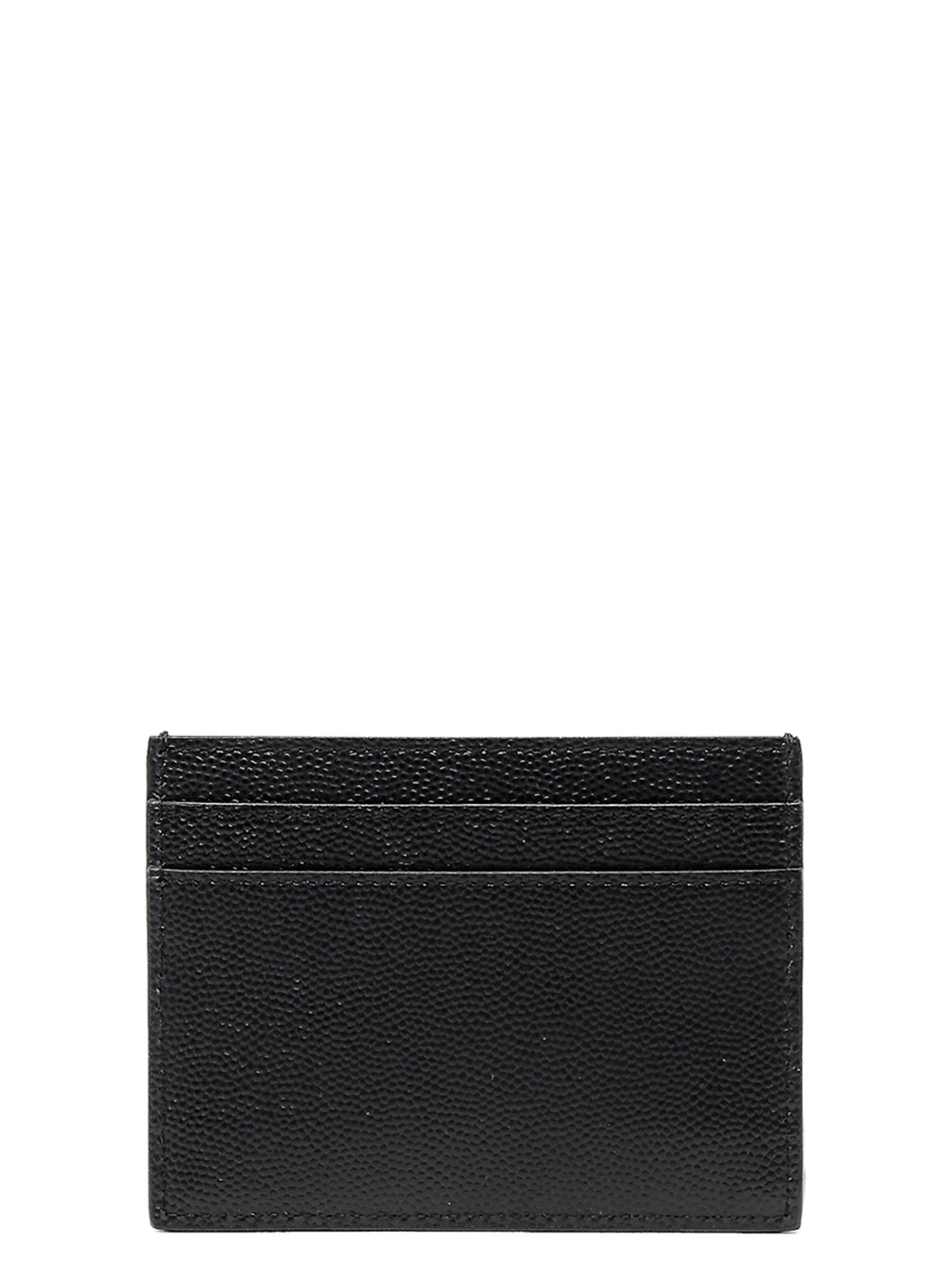 Saint Laurent Black Leather Cardholder