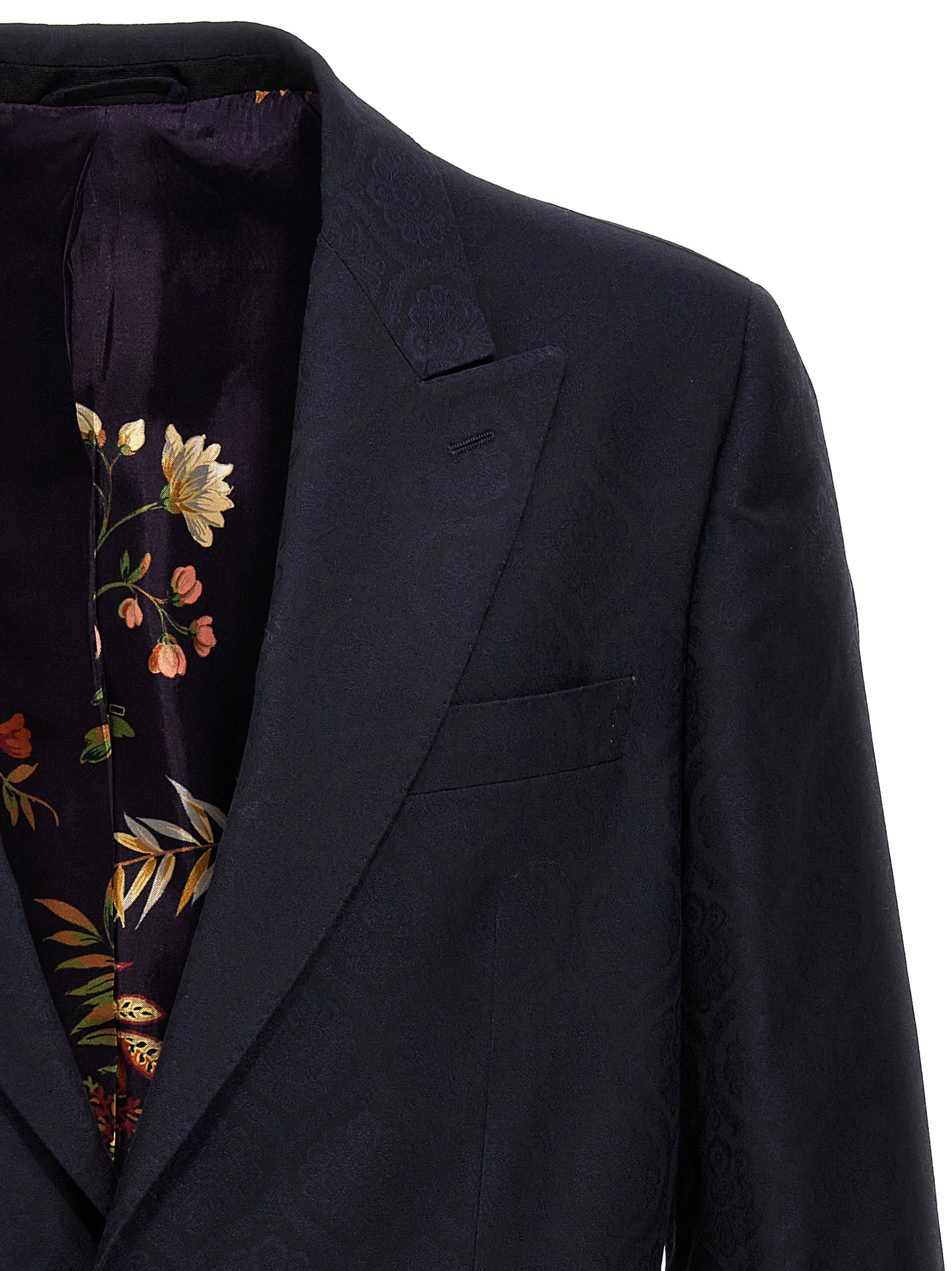 Etro Blue Cotton Blazer