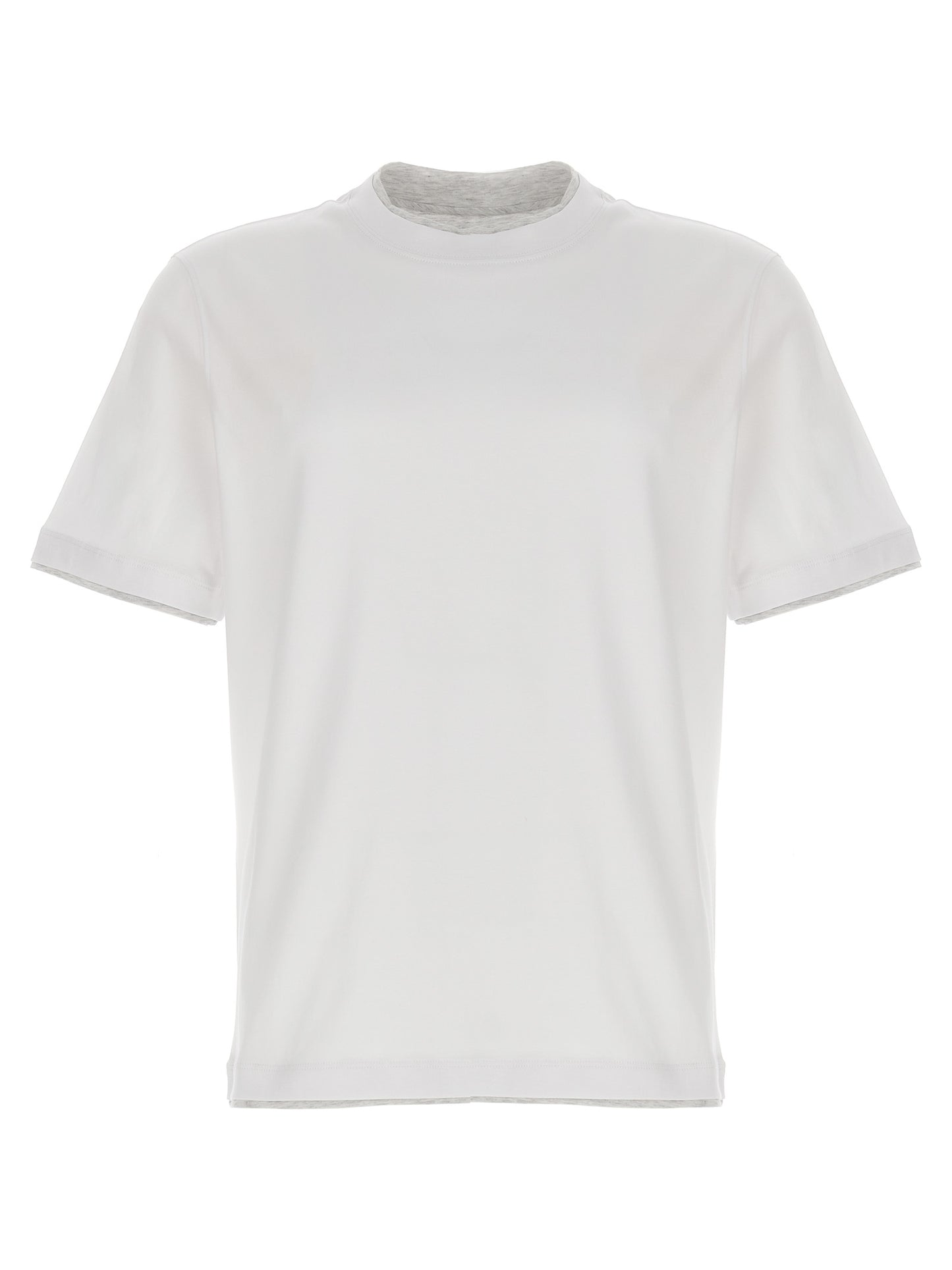 Brunello Cucinelli White Cotton T-Shirt