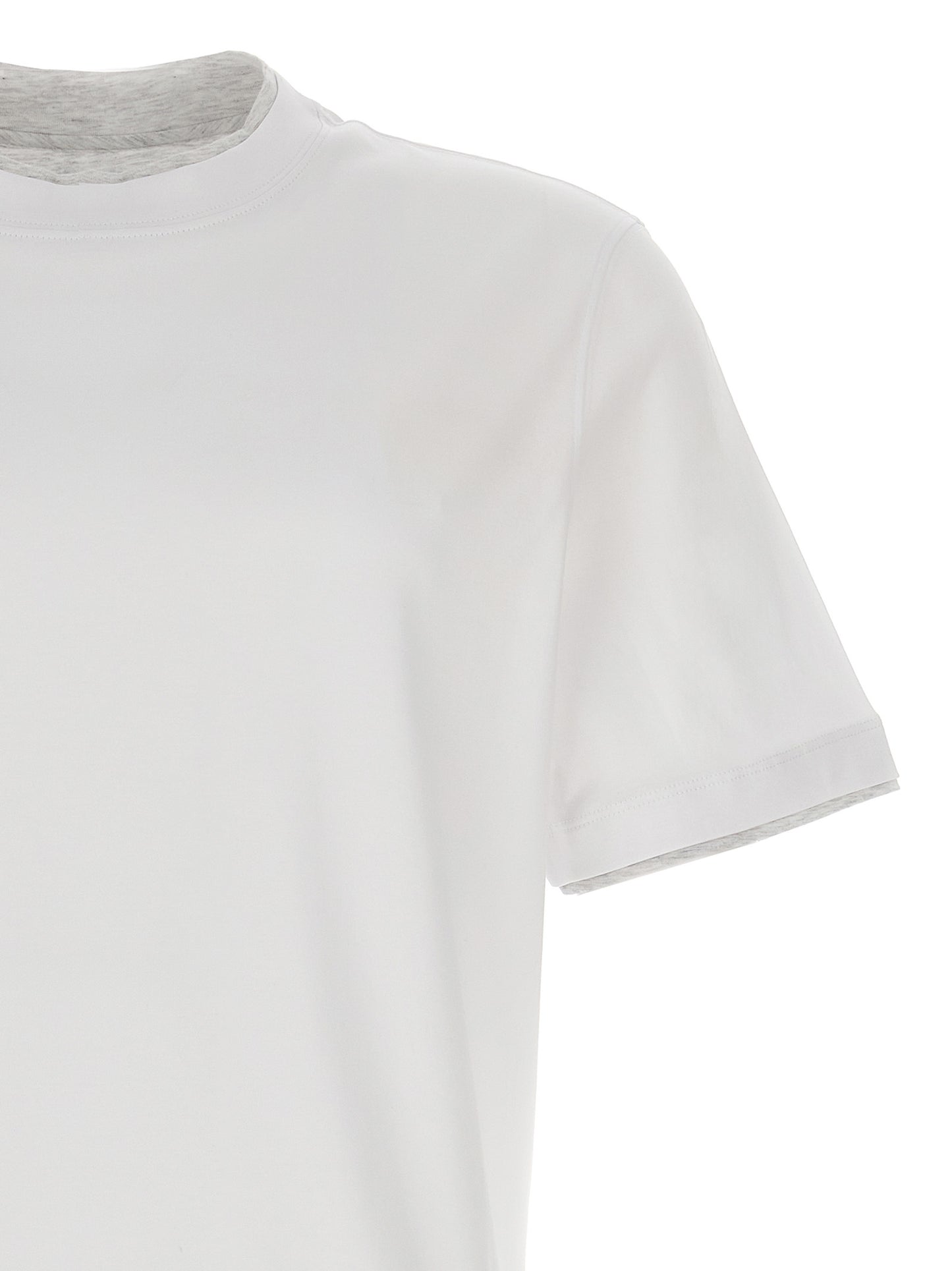 Brunello Cucinelli White Cotton T-Shirt