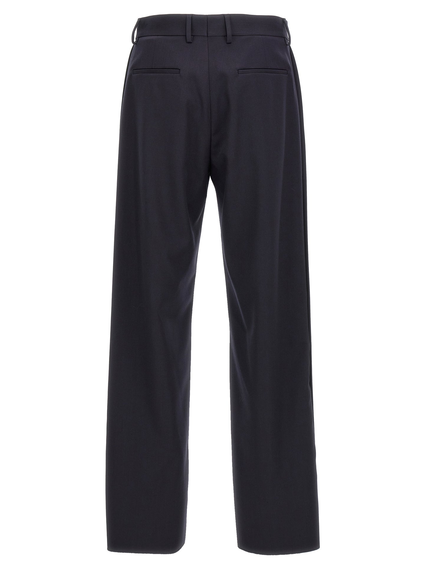 Fendi Blue Polyester Casual Pants