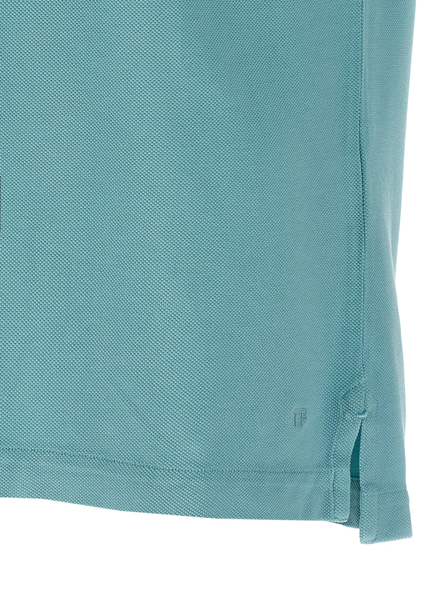 Tom Ford Blue Cotton Polo Shirt