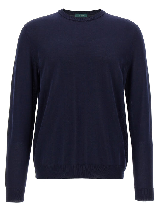 ZANONE Blue Cotton Cardigan