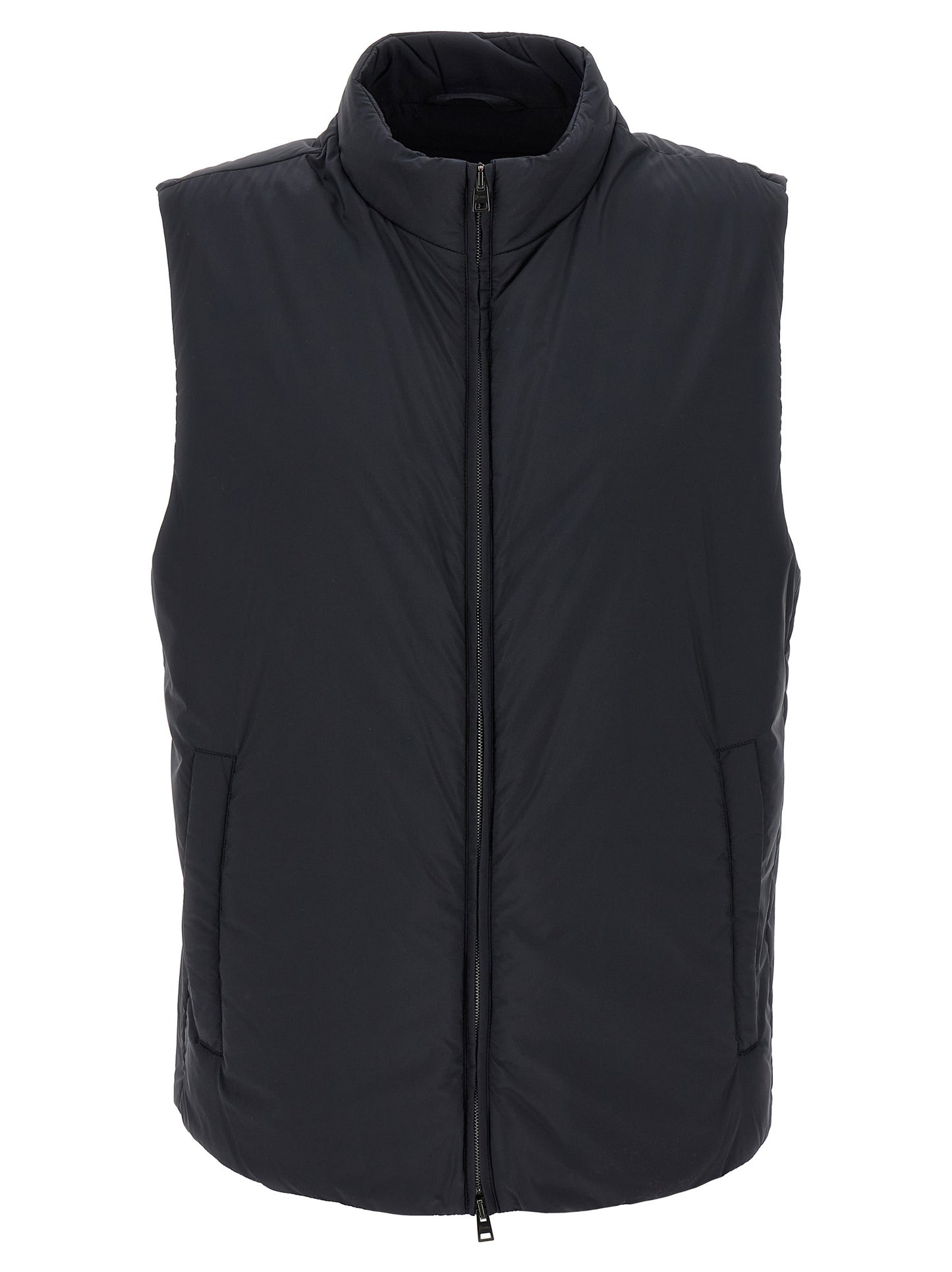 Herno Black Polyamide Sleeveless Jacket