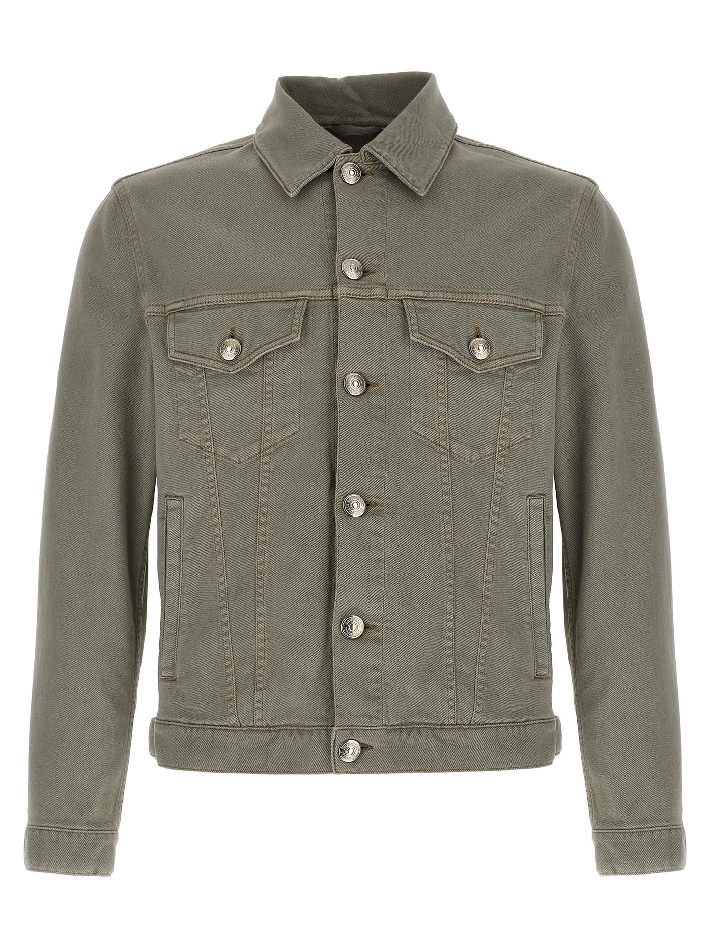 Brunello Cucinelli Gray Cotton Denim Jacket