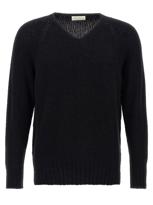 MA'RY'YA Black Cotton Cardigan
