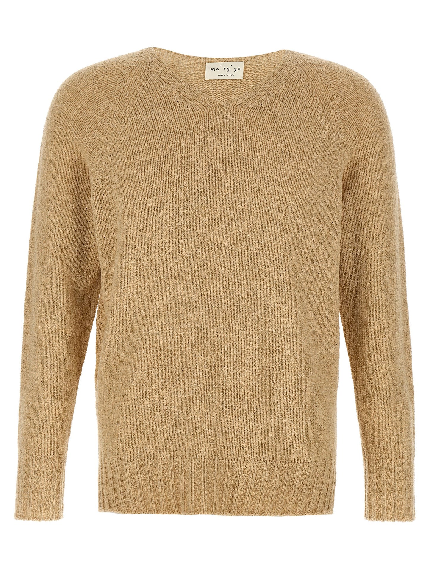 MA'RY'YA Beige Cotton Cardigan