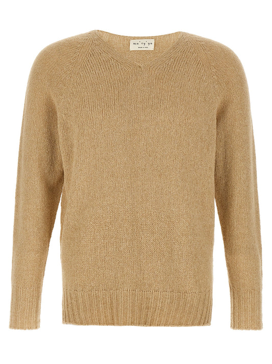 MA'RY'YA Beige Cotton Cardigan