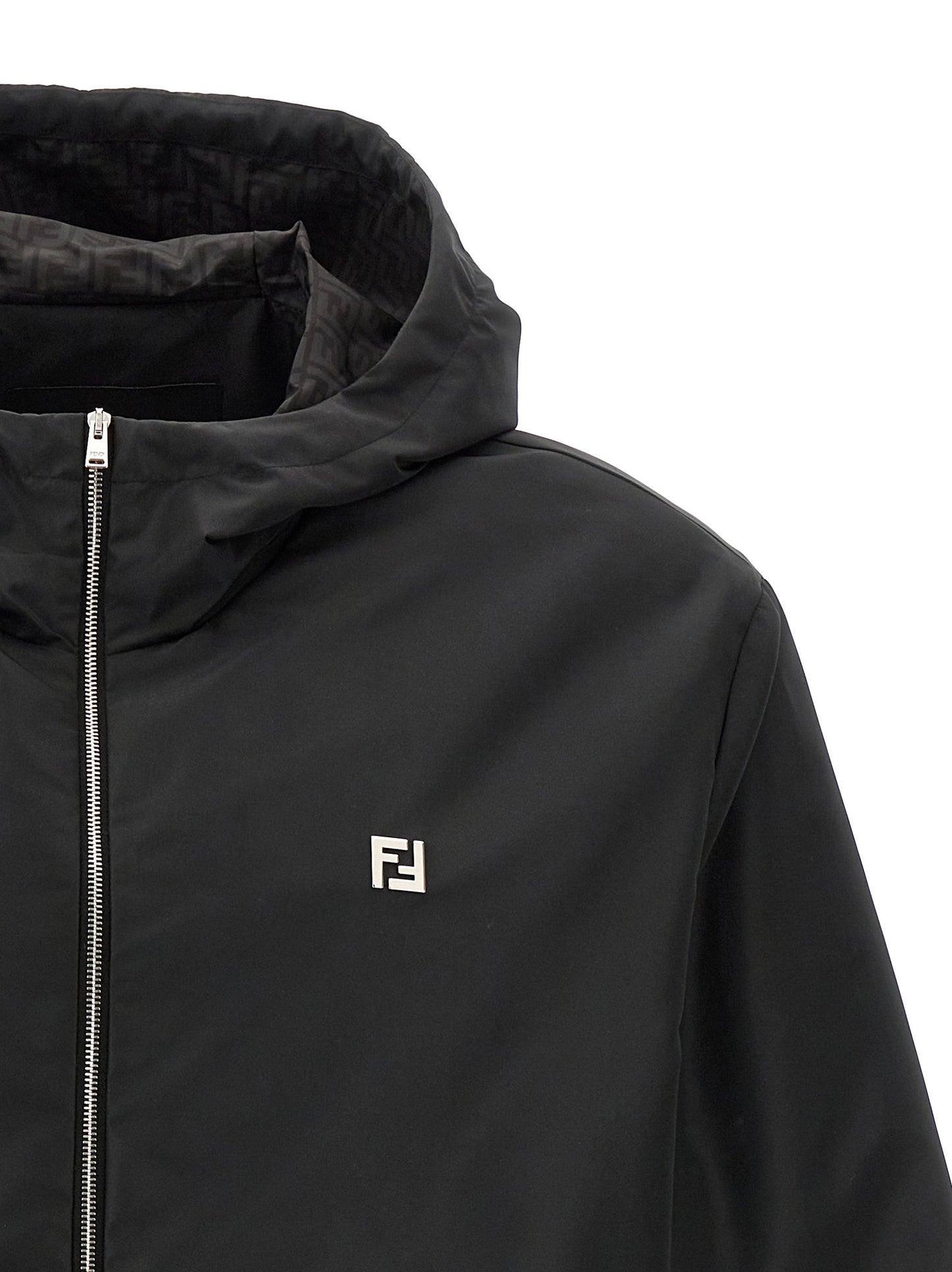 Fendi Black Polyester Shell Jacket