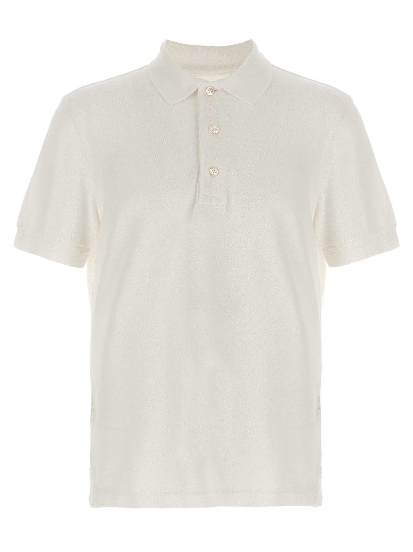 Tom Ford White Lyocell Polo Shirt