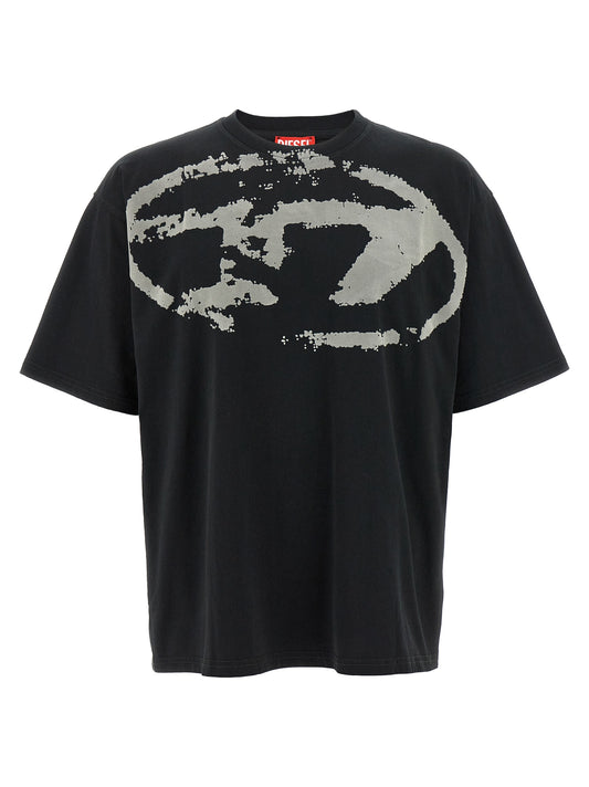 Diesel Schwarzes Baumwoll-T-Shirt