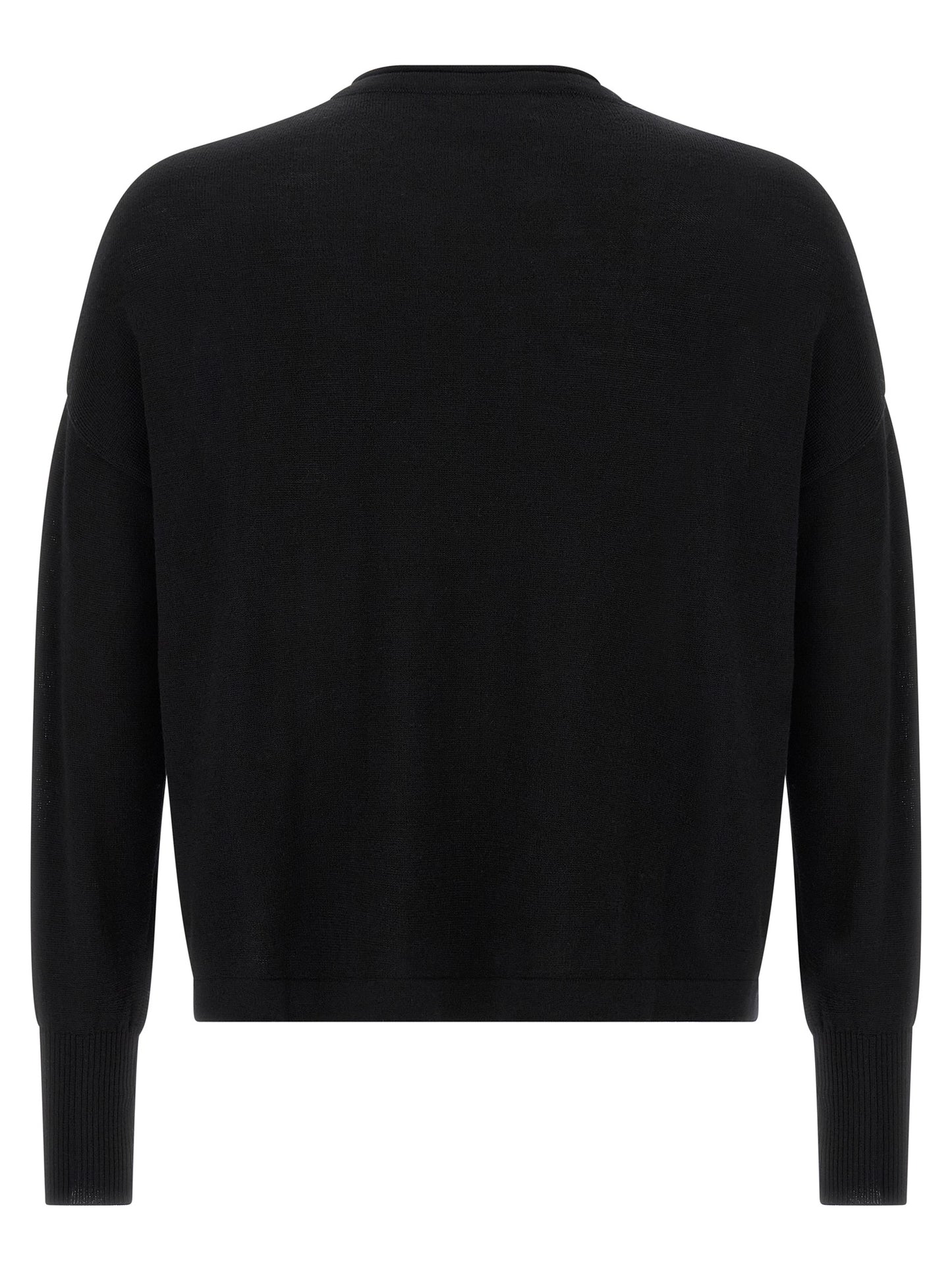 MA'RY'YA Black Virgin Wool Cardigan