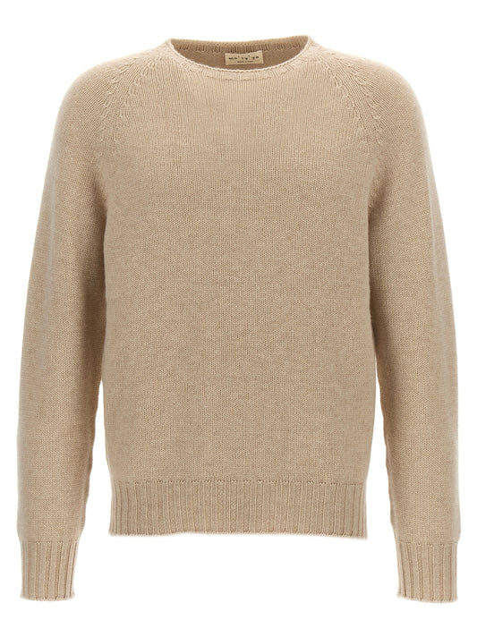 MA'RY'YA Beige Virgin Wool Cardigan