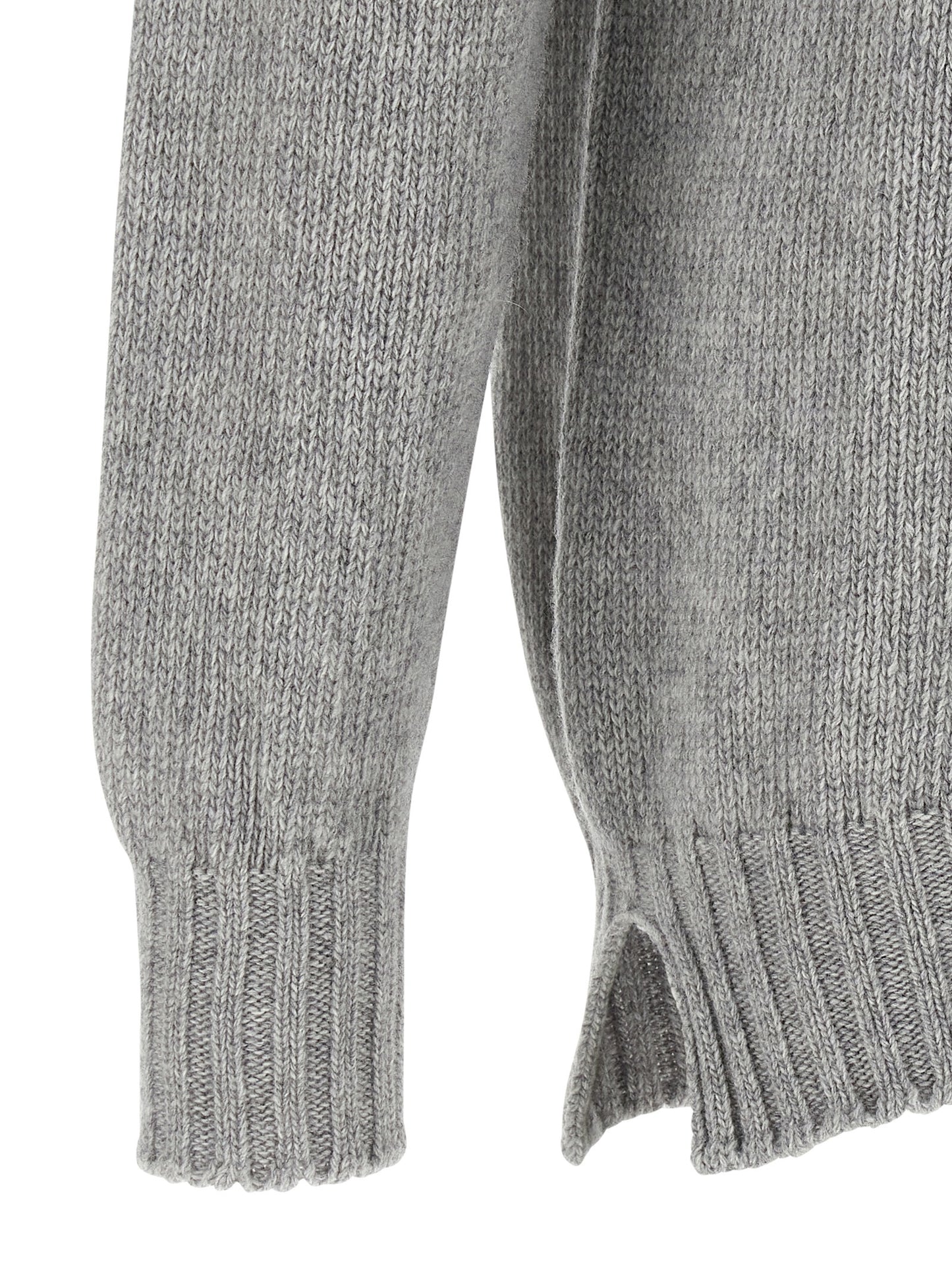 MA'RY'YA Gray Virgin Wool Cardigan