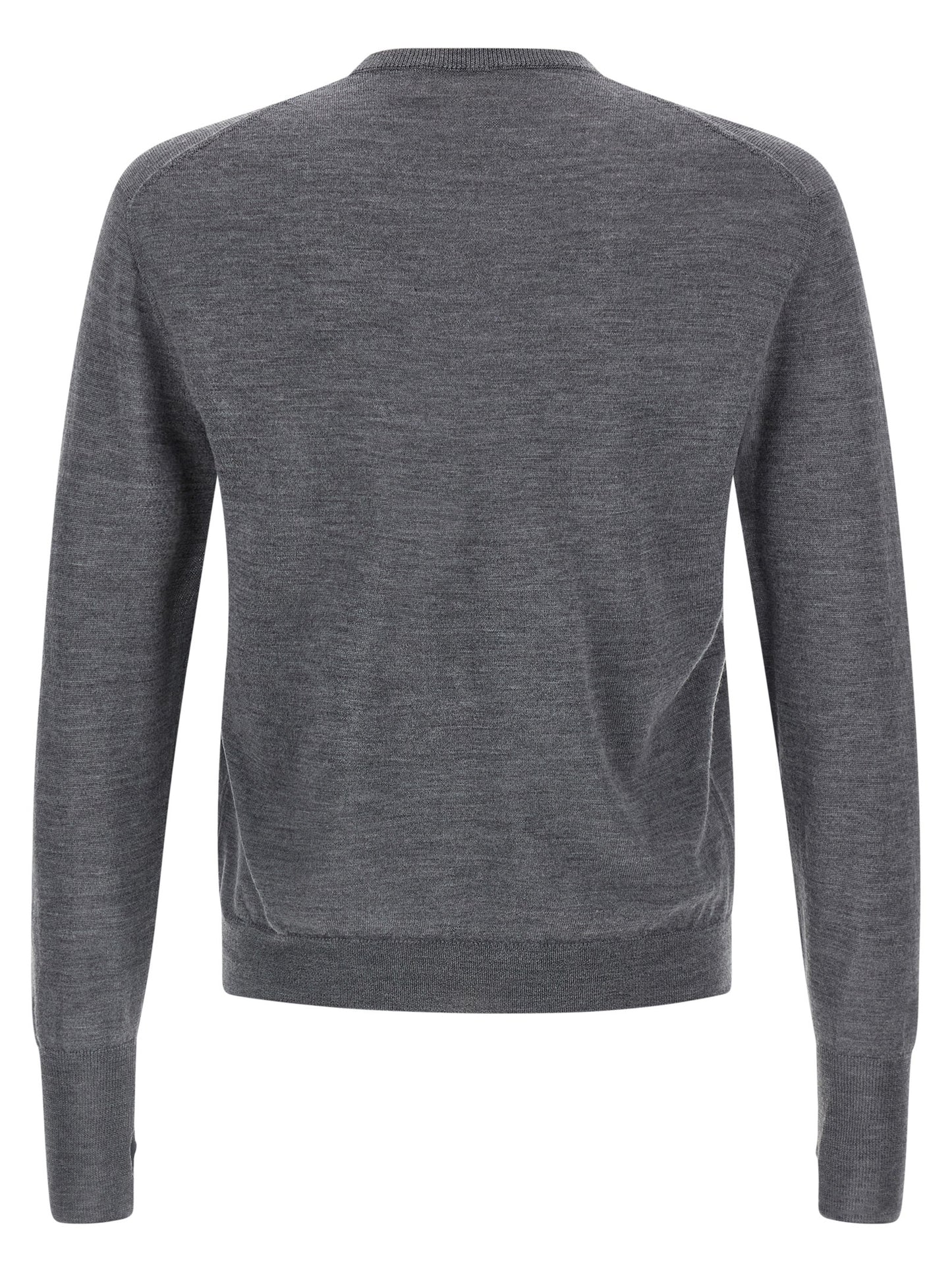 MA'RY'YA Gray Virgin Wool Cardigan