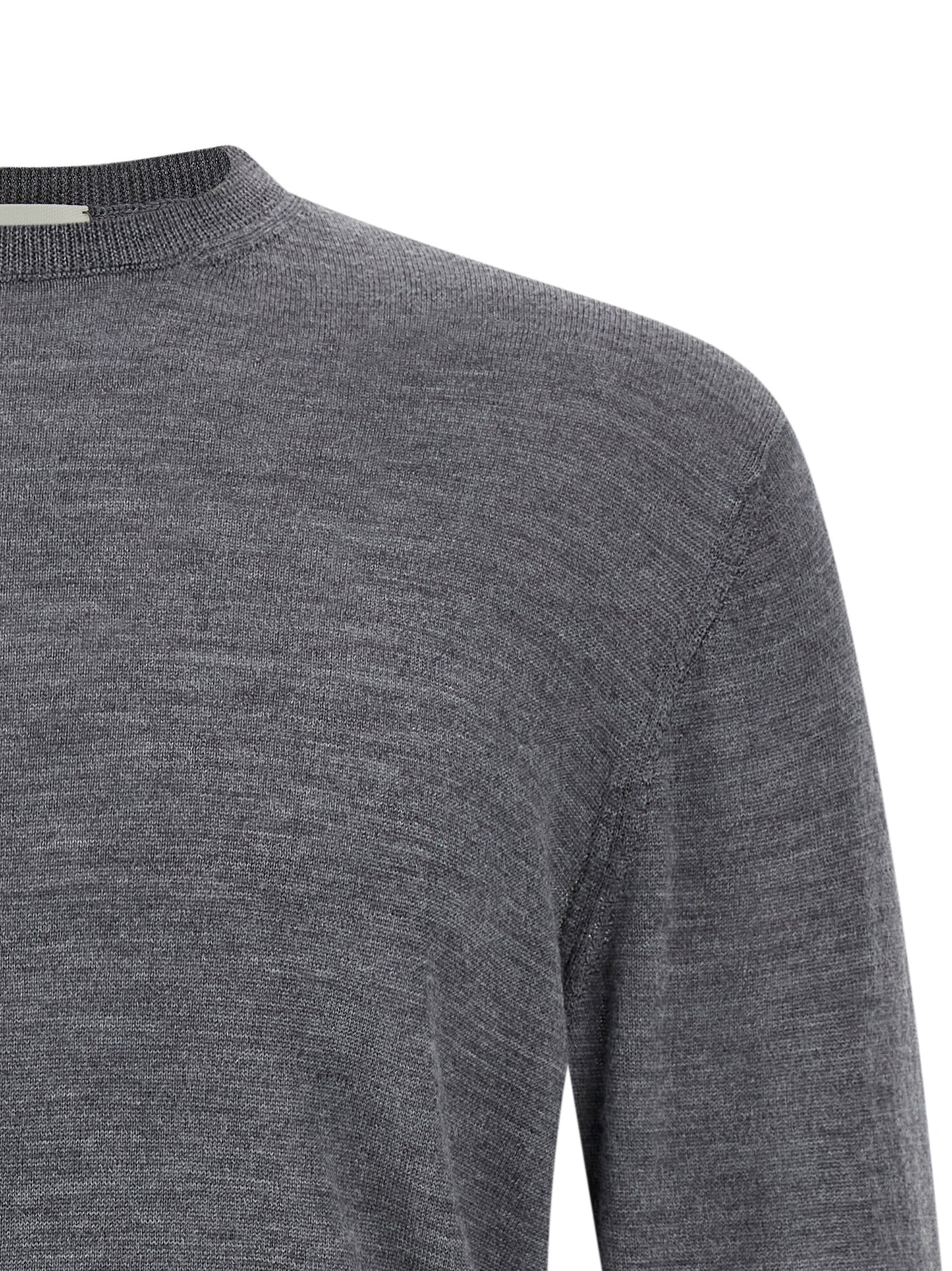 MA'RY'YA Gray Virgin Wool Cardigan