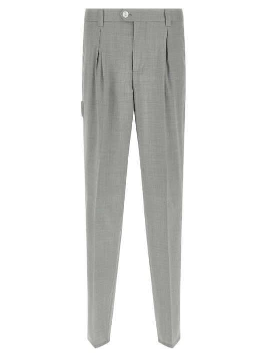 Brunello Cucinelli Gray Virgin Wool Dress Pants