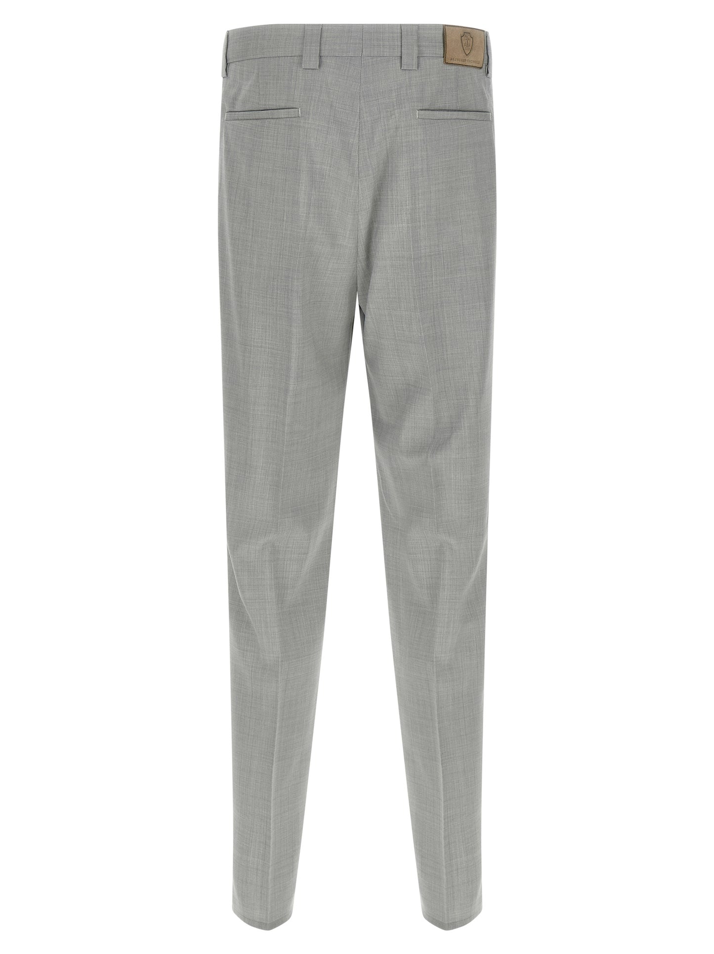 Brunello Cucinelli Gray Virgin Wool Dress Pants