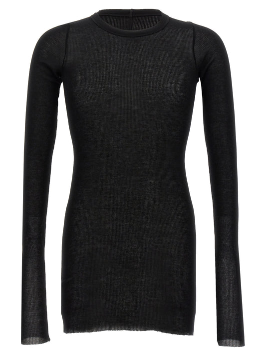 Rick Owens Black Viscose T-Shirt