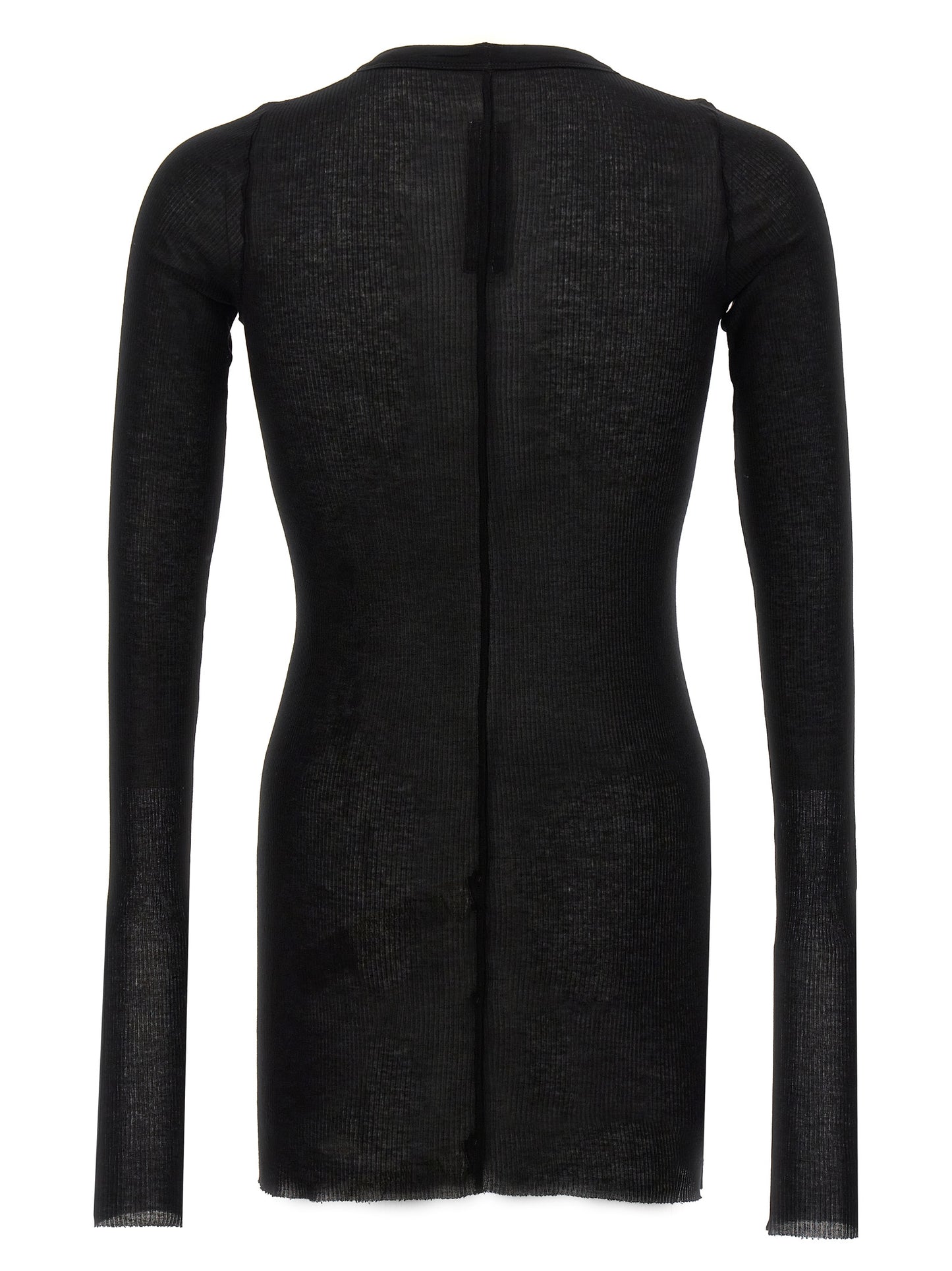 Rick Owens Black Viscose T-Shirt