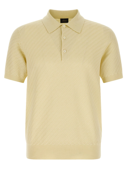 Brioni Bicolor Cotton Polo Shirt