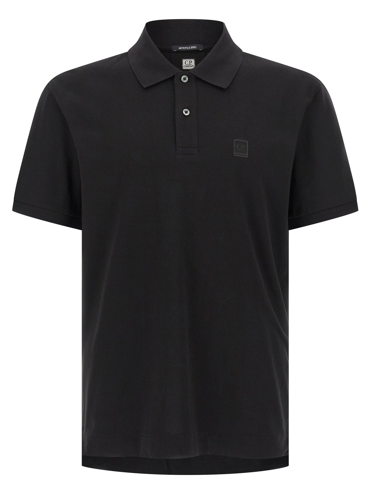 C.P. Company Black Cotton Polo Shirt