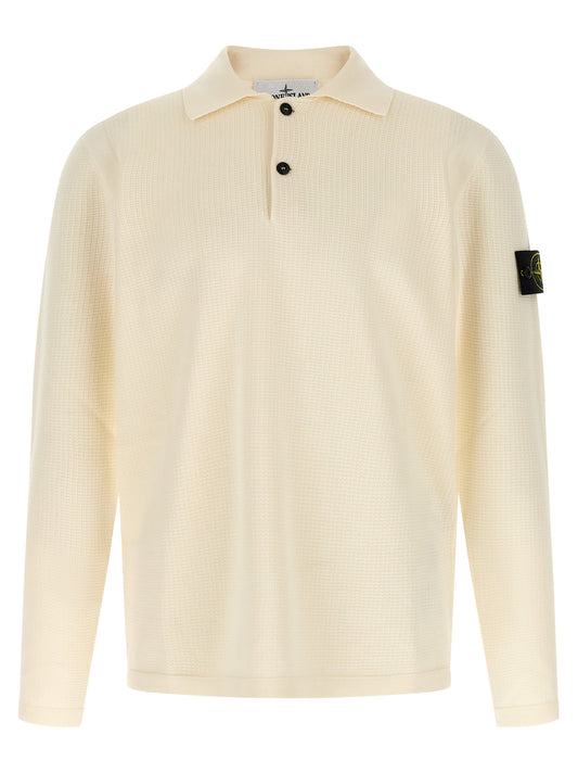 Stone Island Beige Cotton Polo Shirt