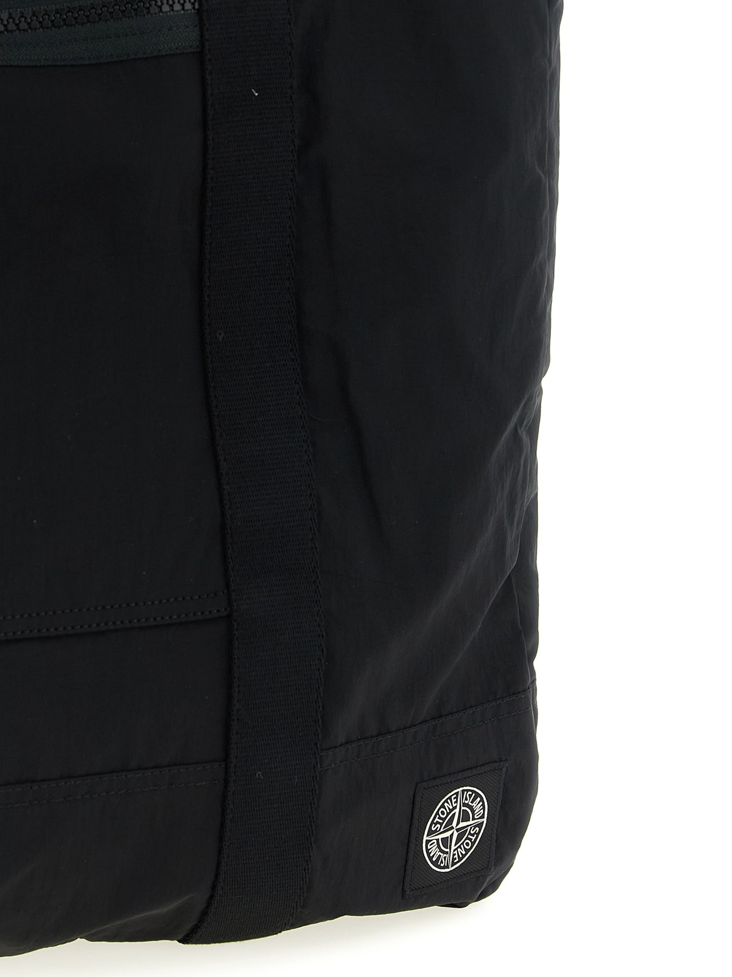 Stone Island Black Polyamide Tote Bag